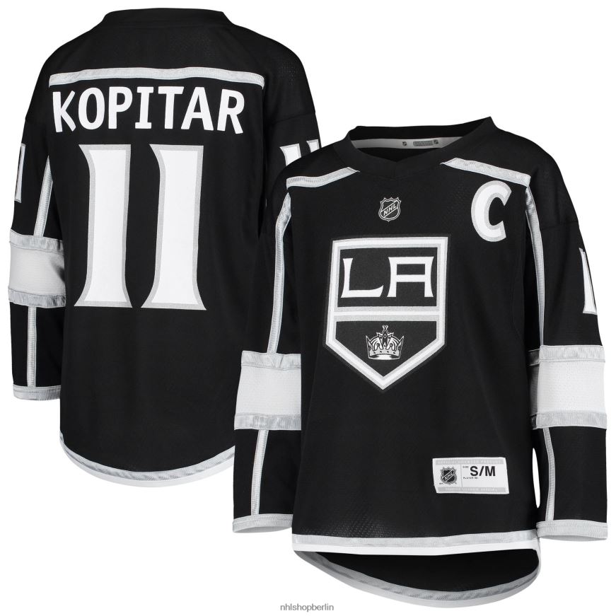 Jugend NHL Los Angeles Kings Anze Kopitar schwarzes Heim-Replika-Spielertrikot Kleidung BF680T230