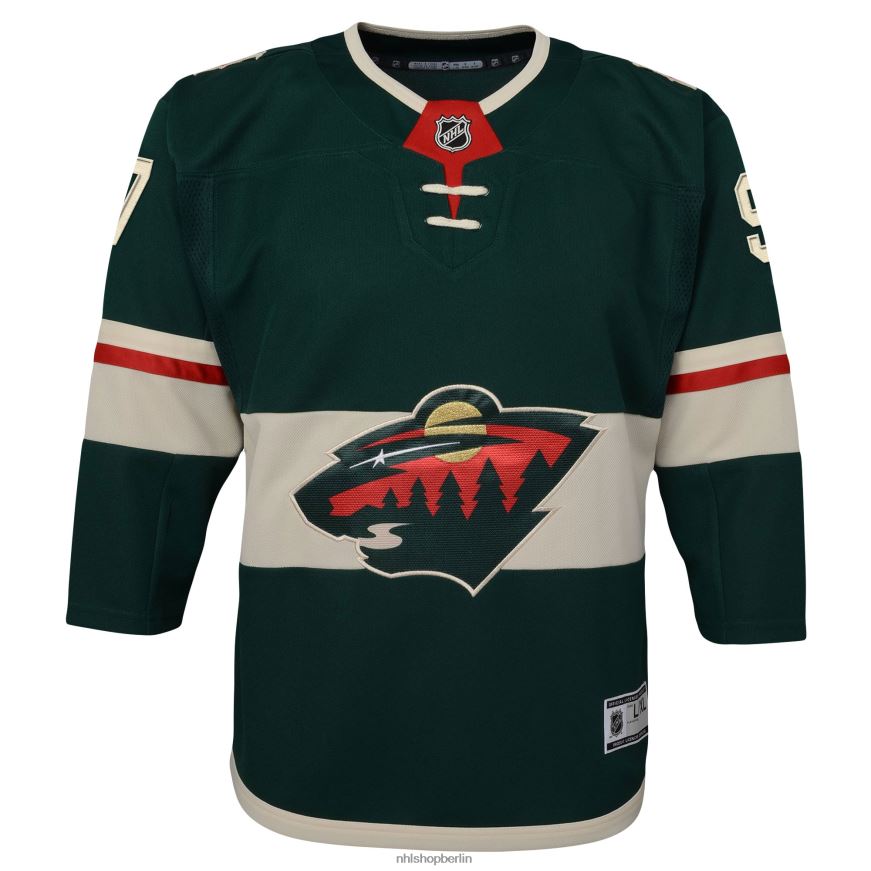 Jugend NHL Minnesota Wild Kirill Kaprizov Grünes Home-Premier-Spieler-Trikot Kleidung BF680T83