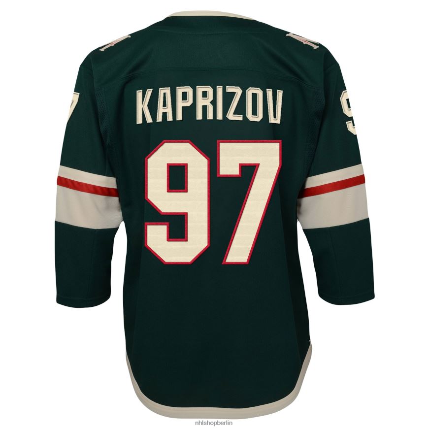 Jugend NHL Minnesota Wild Kirill Kaprizov Grünes Home-Premier-Spieler-Trikot Kleidung BF680T83