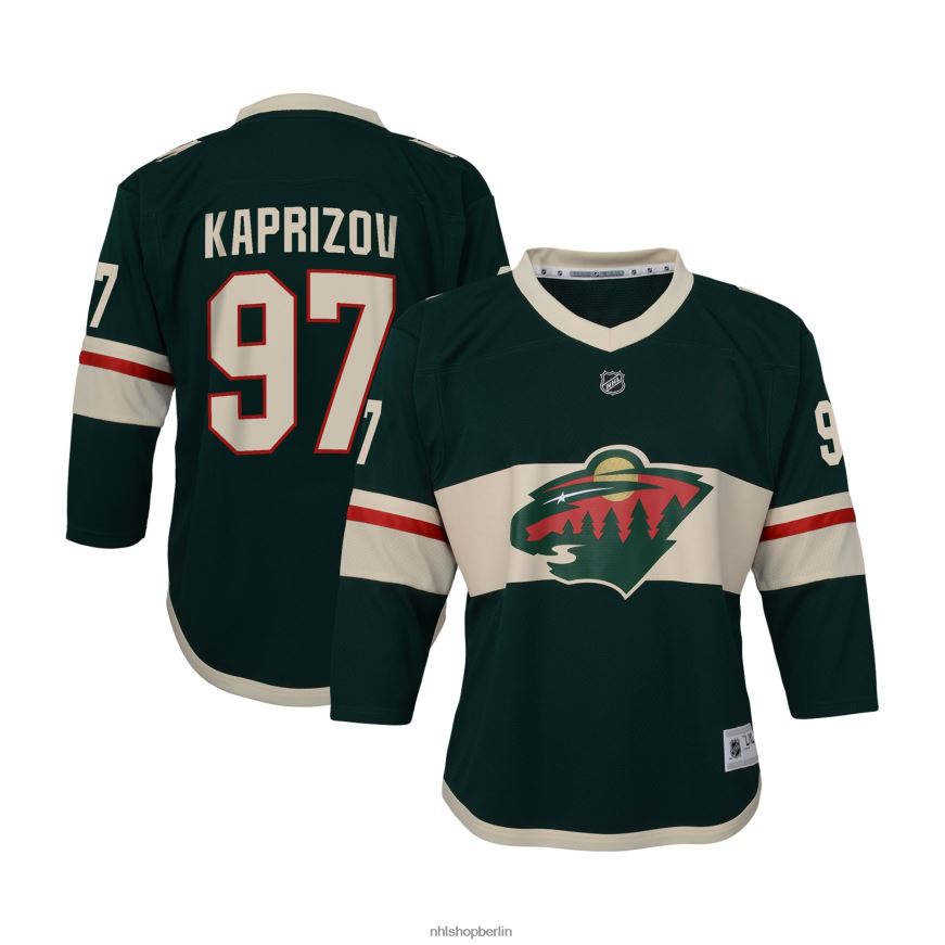 Jugend NHL Minnesota Wild Kirill Kaprizov grünes Heim-Replika-Spielertrikot Kleidung BF680T276