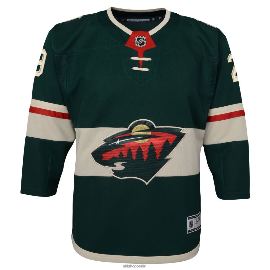 Jugend NHL Minnesota Wild Marc-Andre Fleury Green Heim-Premier-Spieler-Trikot Kleidung BF680T176