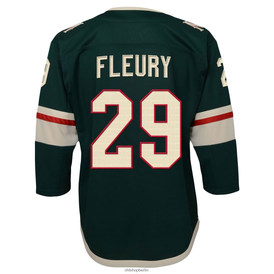 Jugend NHL Minnesota Wild Marc-Andre Fleury Green Heim-Premier-Spieler-Trikot Kleidung BF680T176