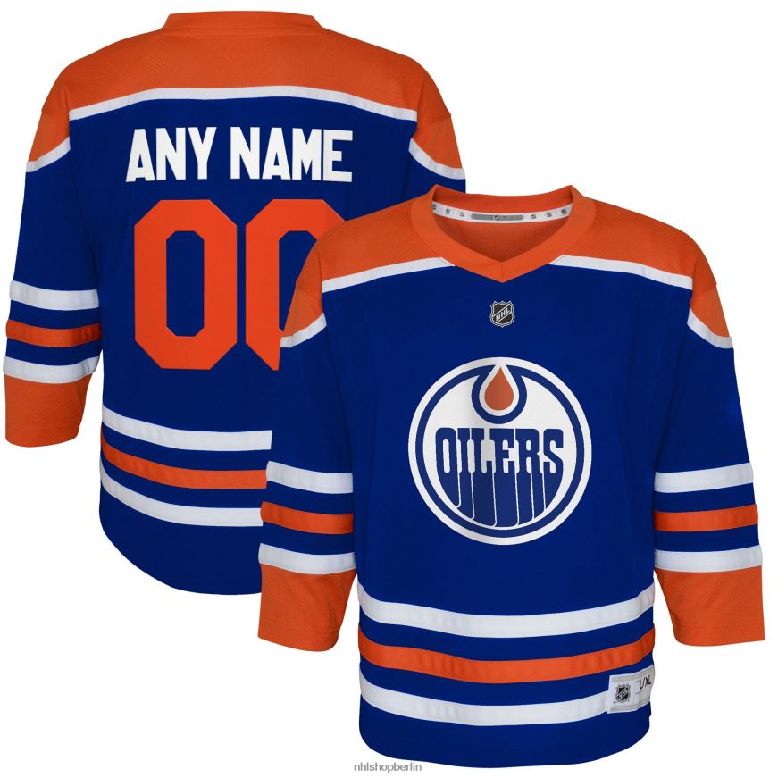 Jugend NHL Nachbildung des individuellen Heimtrikots der Edmonton Oilers Royal Home Kleidung BF680T873