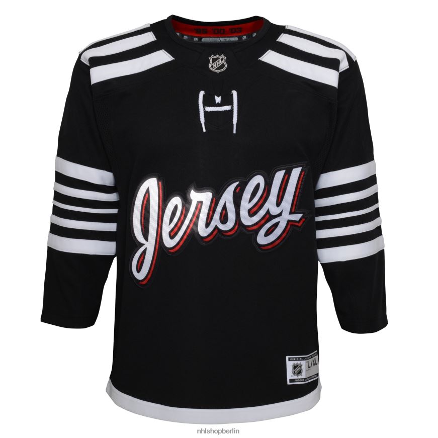 Jugend NHL New Jersey Devils Black 2021/22 alternatives Premier-Trikot Kleidung BF680T698