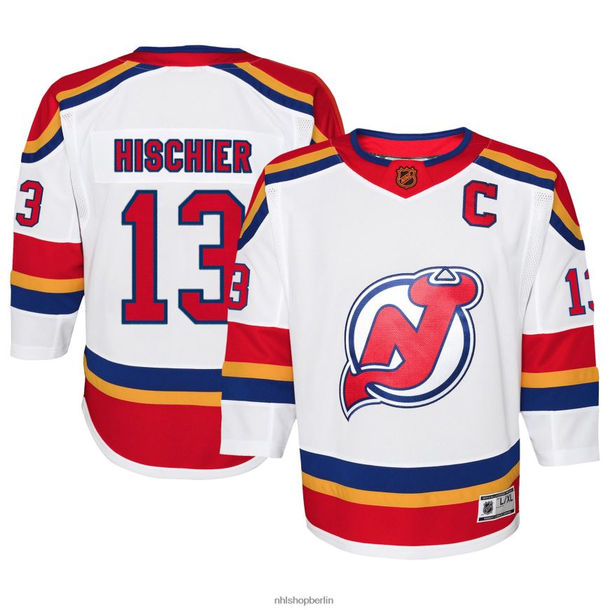 Jugend NHL New Jersey Devils Nico Hischier Weißes Special Edition 20 Premier-Spieler-Trikot Kleidung BF680T1366