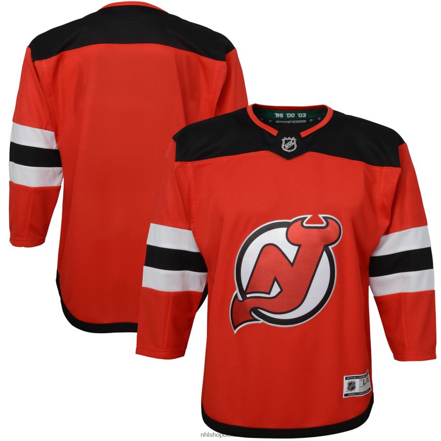 Jugend NHL New Jersey Devils Red Home Premier Blanko-Trikot Kleidung BF680T1349