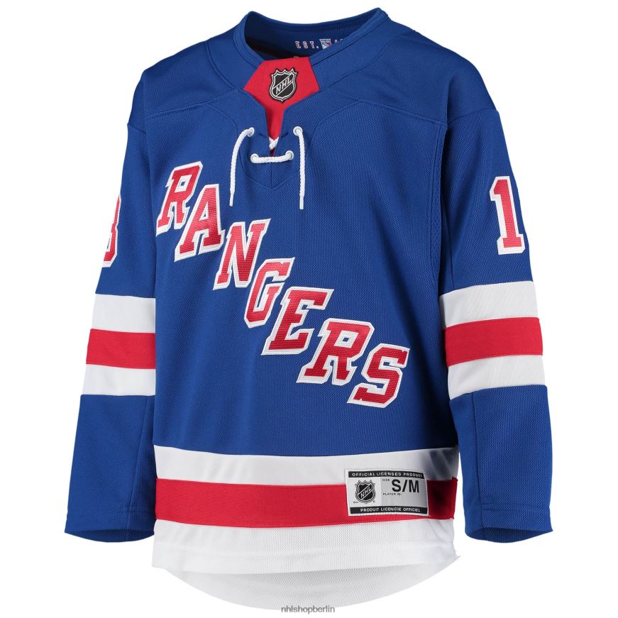 Jugend NHL New York Rangers Alexis Lafreniere blaues Home-Premier-Spieler-Trikot Kleidung BF680T448