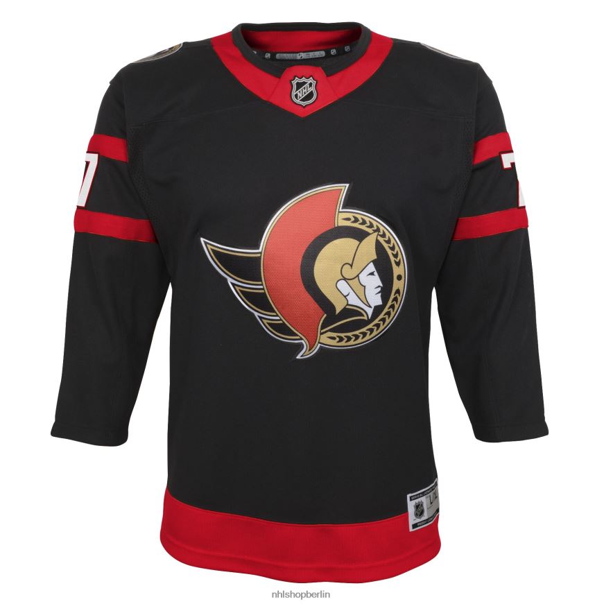 Jugend NHL Ottawa Senators Brady Tkachuk Schwarzes Heim-Premier-Spieler-Trikot 2020/21 Kleidung BF680T2155