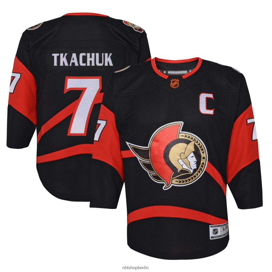 Jugend NHL Ottawa Senators Brady Tkachuk schwarzes Premier-Spieler-Trikot der Special Edition 20 Kleidung BF680T1190