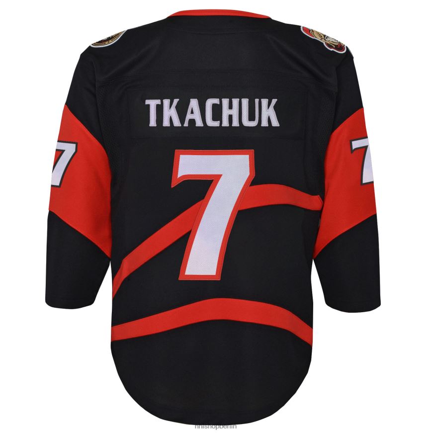 Jugend NHL Ottawa Senators Brady Tkachuk schwarzes Premier-Spieler-Trikot der Special Edition 20 Kleidung BF680T1190