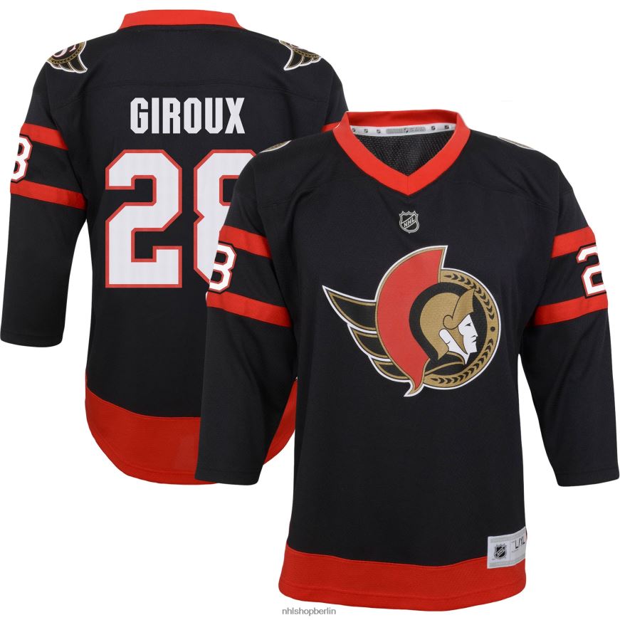 Jugend NHL Ottawa Senators Claude Giroux schwarzes Replika-Spielertrikot Kleidung BF680T801