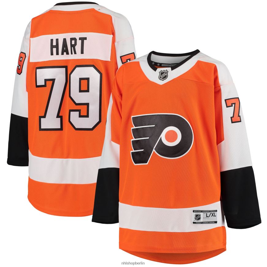 Jugend NHL Philadelphia Flyers Carter Hart Orange Heim-Premier-Spieler-Trikot Kleidung BF680T798