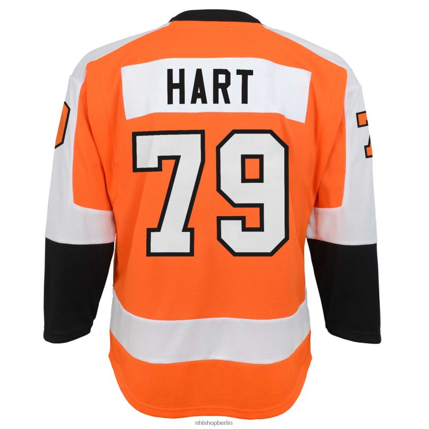 Jugend NHL Philadelphia Flyers Carter Hart Orange Heim-Replik-Spielertrikot Kleidung BF680T678