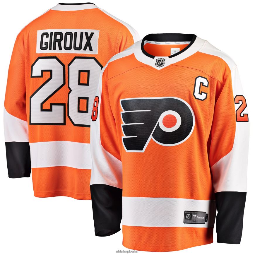 Jugend NHL Philadelphia Flyers Claude Giroux Fanatics-gebrandetes orangefarbenes Home-Breakaway-Spielertrikot Kleidung BF680T700