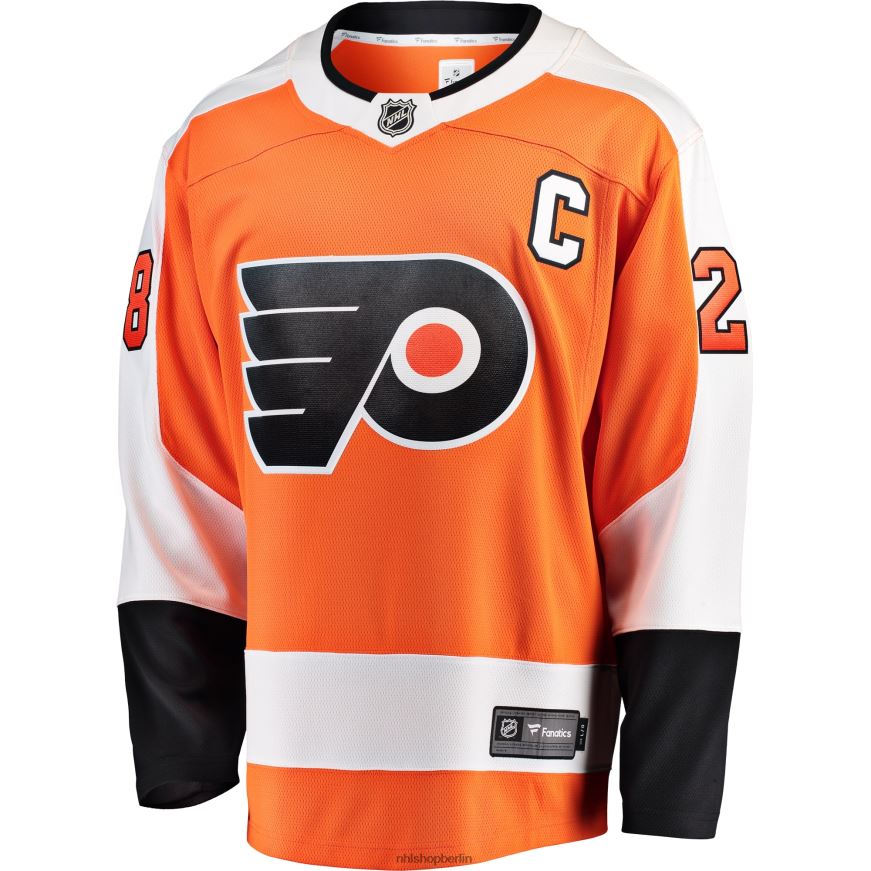 Jugend NHL Philadelphia Flyers Claude Giroux Fanatics-gebrandetes orangefarbenes Home-Breakaway-Spielertrikot Kleidung BF680T700