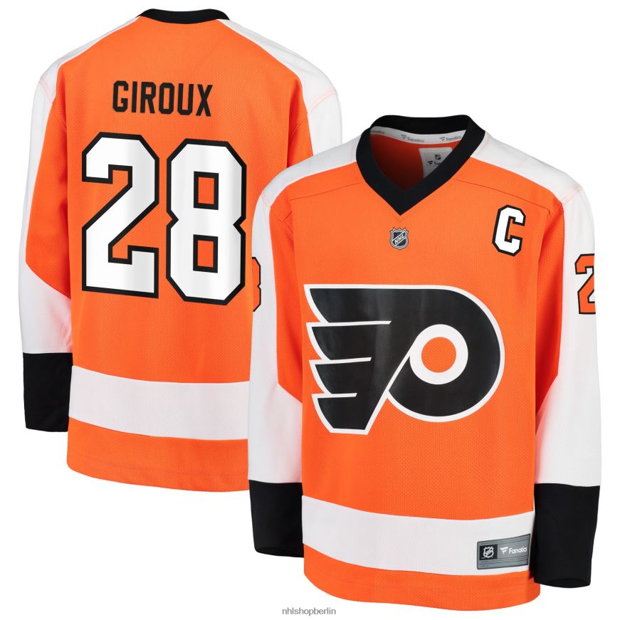 Jugend NHL Philadelphia Flyers Claude Giroux Fanatics-gebrandetes orangefarbenes Replika-Spielertrikot Kleidung BF680T835