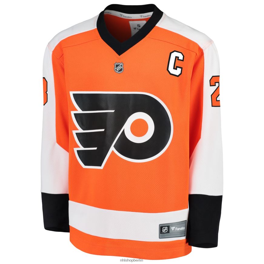 Jugend NHL Philadelphia Flyers Claude Giroux Fanatics-gebrandetes orangefarbenes Replika-Spielertrikot Kleidung BF680T835