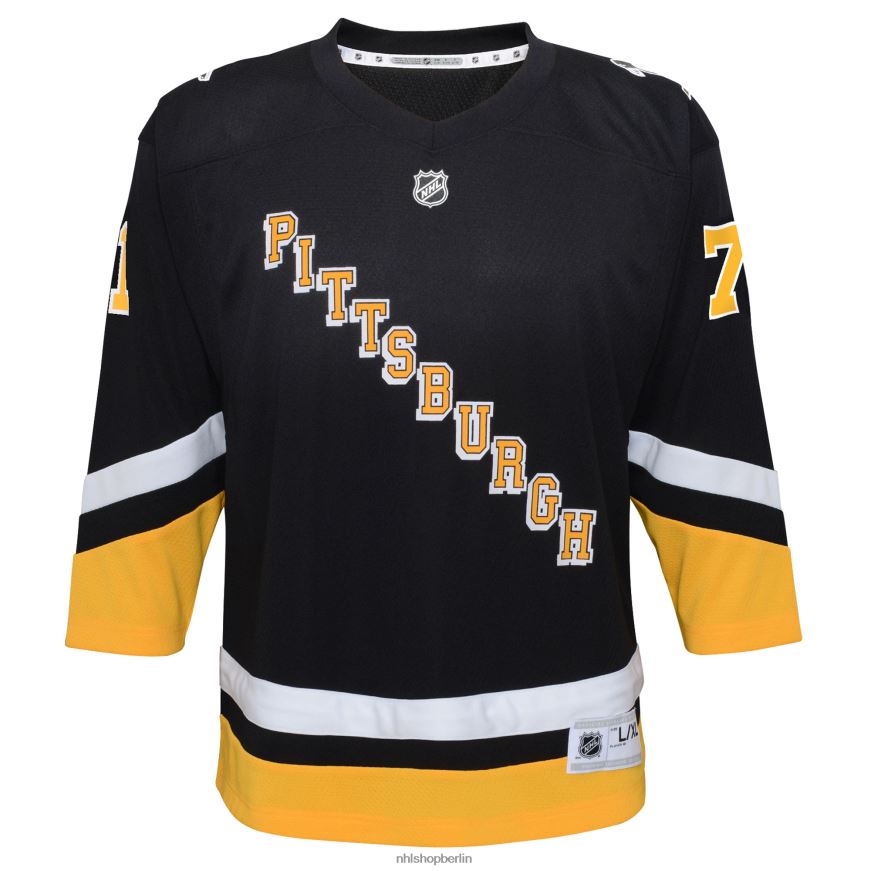 Jugend NHL Pittsburgh Penguins Evgeni Malkin Schwarzes 2021/22 alternatives Replica-Spielertrikot Kleidung BF680T980