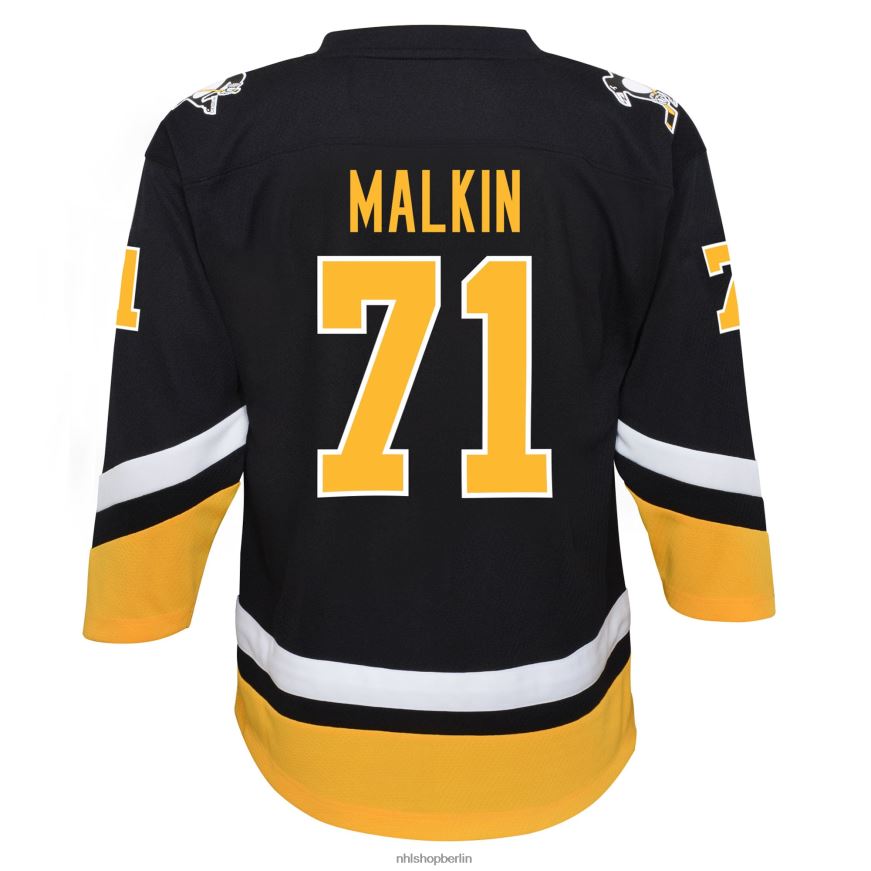 Jugend NHL Pittsburgh Penguins Evgeni Malkin Schwarzes 2021/22 alternatives Replica-Spielertrikot Kleidung BF680T980