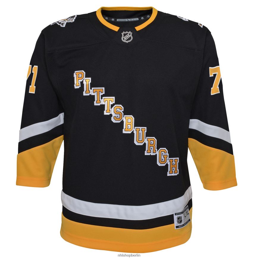 Jugend NHL Pittsburgh Penguins Evgeni Malkin Schwarzes Ersatz-Premier-Spieler-Trikot 2021/22 Kleidung BF680T1406