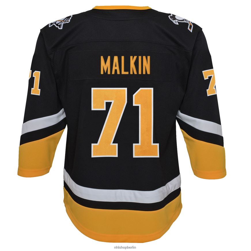 Jugend NHL Pittsburgh Penguins Evgeni Malkin Schwarzes Ersatz-Premier-Spieler-Trikot 2021/22 Kleidung BF680T1406