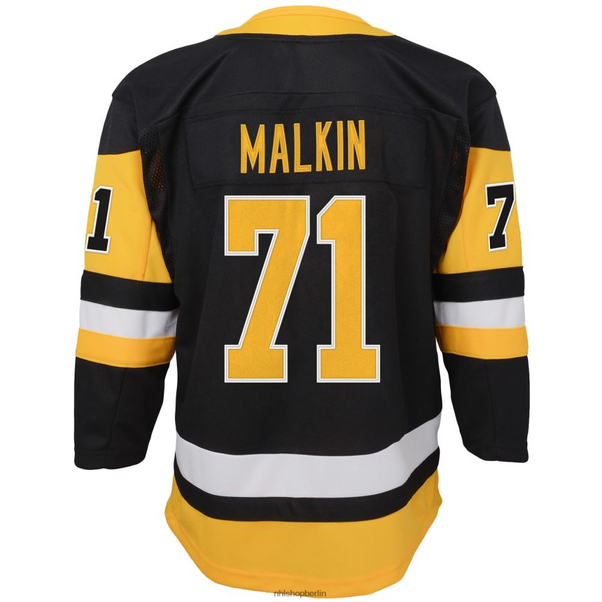 Jugend NHL Pittsburgh Penguins Evgeni Malkin schwarzes Premier-Spieler-Heimtrikot Kleidung BF680T428