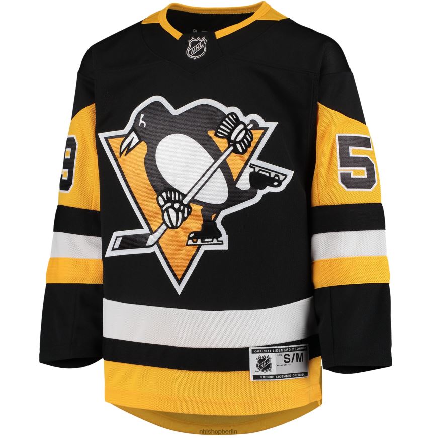 Jugend NHL Pittsburgh Penguins Jake Guentzel Schwarzes Home-Premier-Spieler-Trikot Kleidung BF680T463