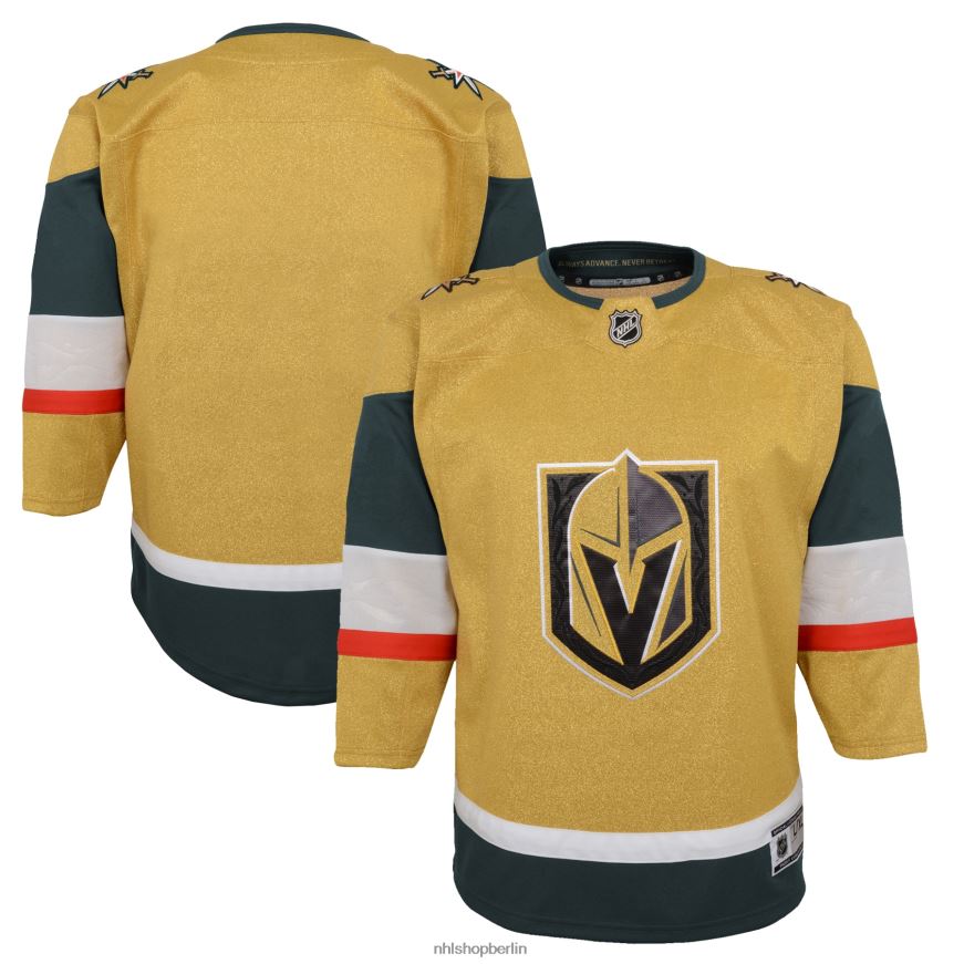 Jugend NHL Preschool Vegas Golden Knights Gold 2020/21 Heim-Premier-Trikot Kleidung BF680T923