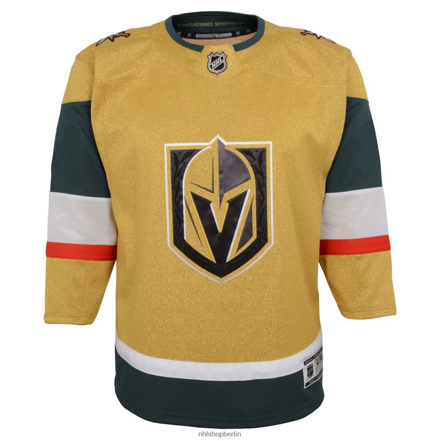 Jugend NHL Preschool Vegas Golden Knights Gold 2020/21 Heim-Premier-Trikot Kleidung BF680T923