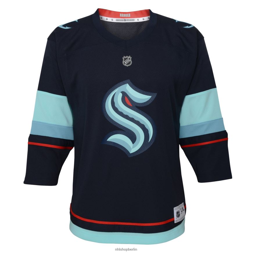 Jugend NHL Replika-Heimtrikot von Seattle Kraken in Marineblau Kleidung BF680T2177