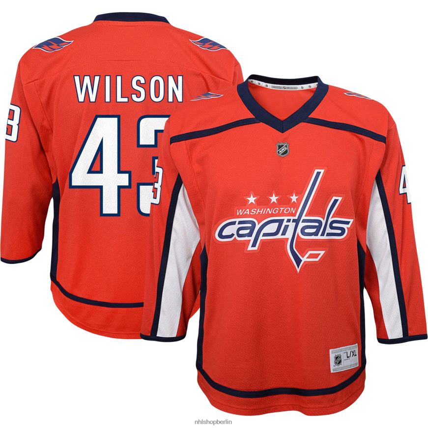 Jugend NHL Replika-Spielertrikot der Washington Capitals in Rot von Tom Wilson Kleidung BF680T2299