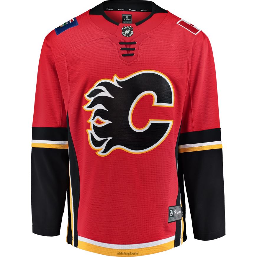 Jugend NHL Rot/Schwarzes Premier Breakaway Alternative-Trikot der Calgary Flames Fanatics Kleidung BF680T1346