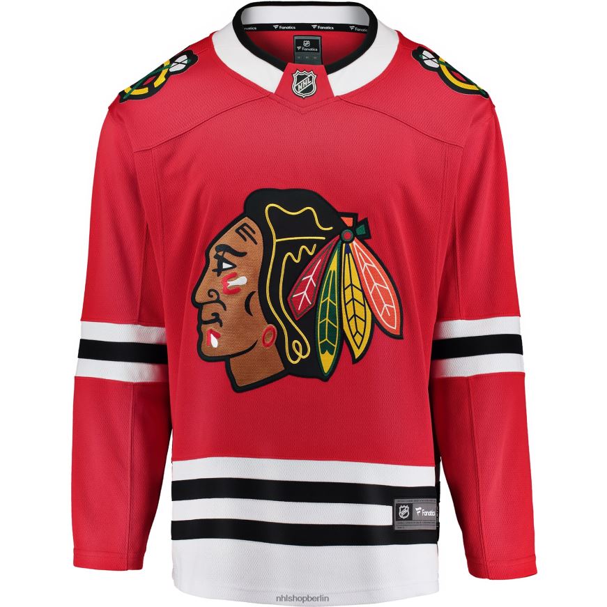 Jugend NHL Rotes Breakaway-Heimtrikot der Chicago Blackhawks mit Fanatiker-Logo Kleidung BF680T619