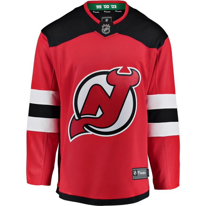 Jugend NHL Rotes Breakaway-Heimtrikot der New Jersey Devils mit Fanatics-Logo Kleidung BF680T781