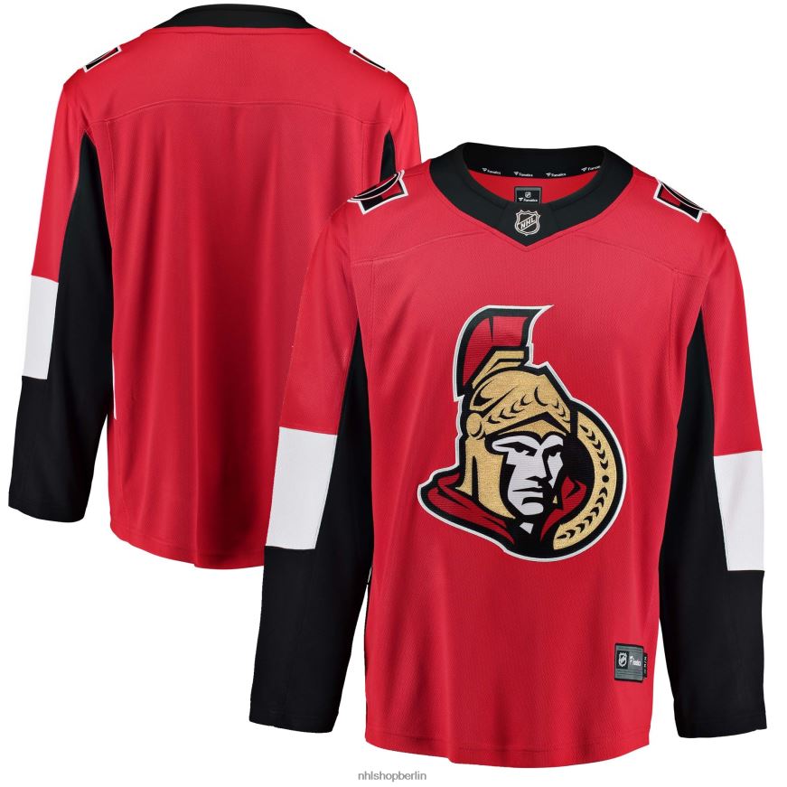 Jugend NHL Rotes Breakaway-Heimtrikot der Ottawa Senators mit Fanatics-Logo Kleidung BF680T1506