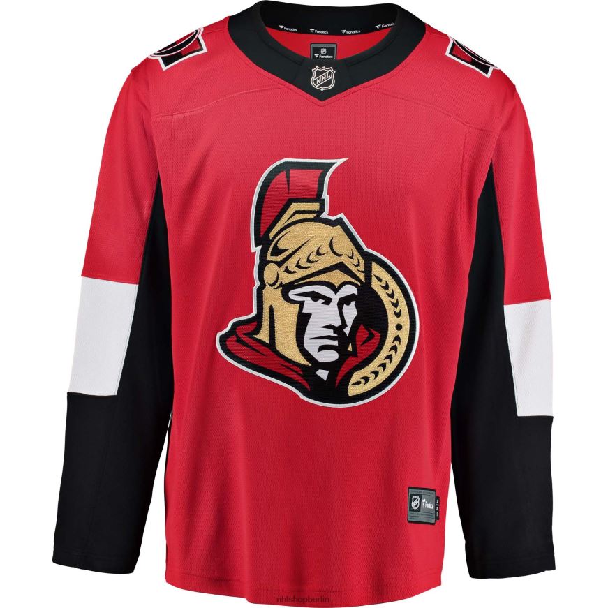 Jugend NHL Rotes Breakaway-Heimtrikot der Ottawa Senators mit Fanatics-Logo Kleidung BF680T1506