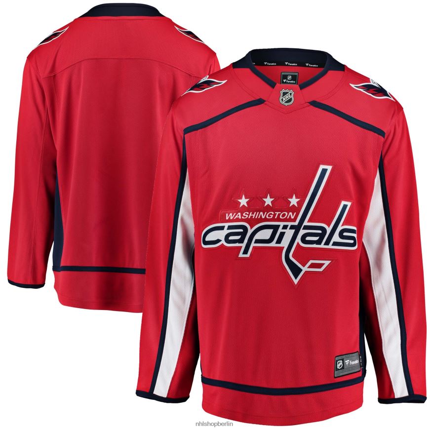 Jugend NHL Rotes Breakaway-Heimtrikot mit Fanatiker-Logo der Washington Capitals Kleidung BF680T1784