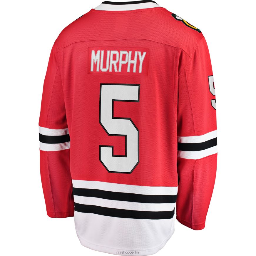 Jugend NHL Rotes Breakaway-Spielertrikot der Chicago Blackhawks mit Connor Murphy Fanatics-Logo Kleidung BF680T1813