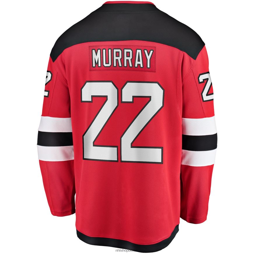 Jugend NHL Rotes Breakaway-Spielertrikot der New Jersey Devils mit Fanatics-Logo von Ryan Murray Kleidung BF680T2050