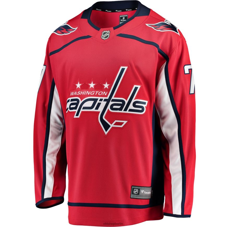 Jugend NHL Rotes Heim-Ausreißertrikot der Washington Capitals mit TJ-Oshie-Fanatiker-Logo Kleidung BF680T1112