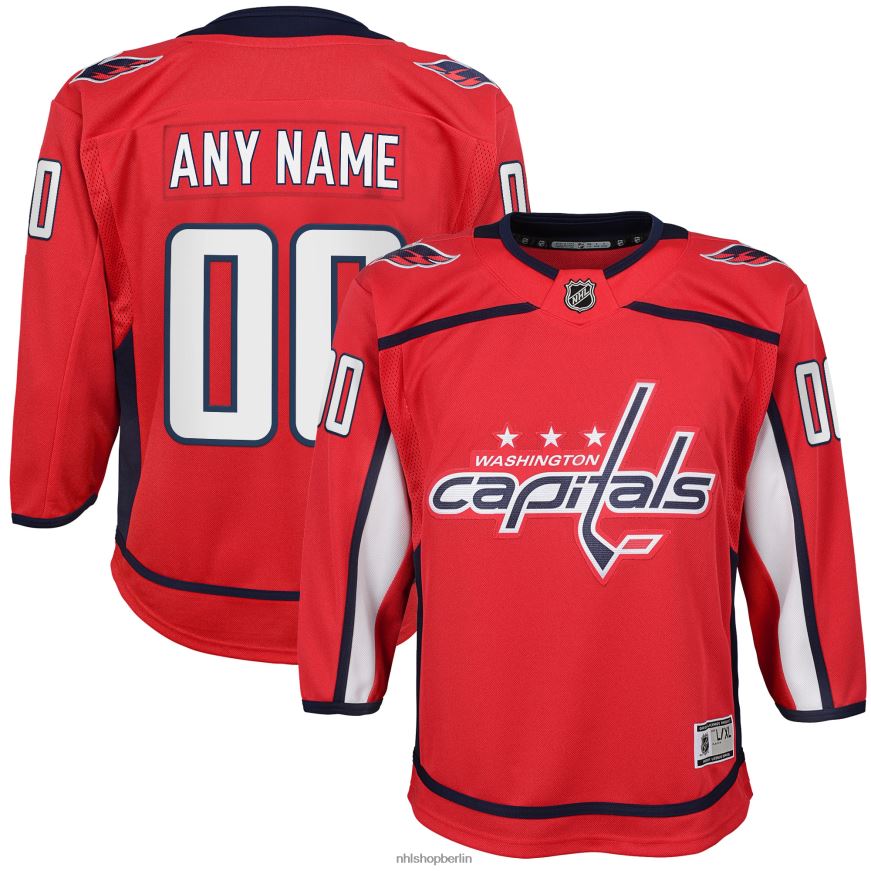 Jugend NHL Rotes Premier-Heimtrikot der Washington Capitals nach Maß Kleidung BF680T969