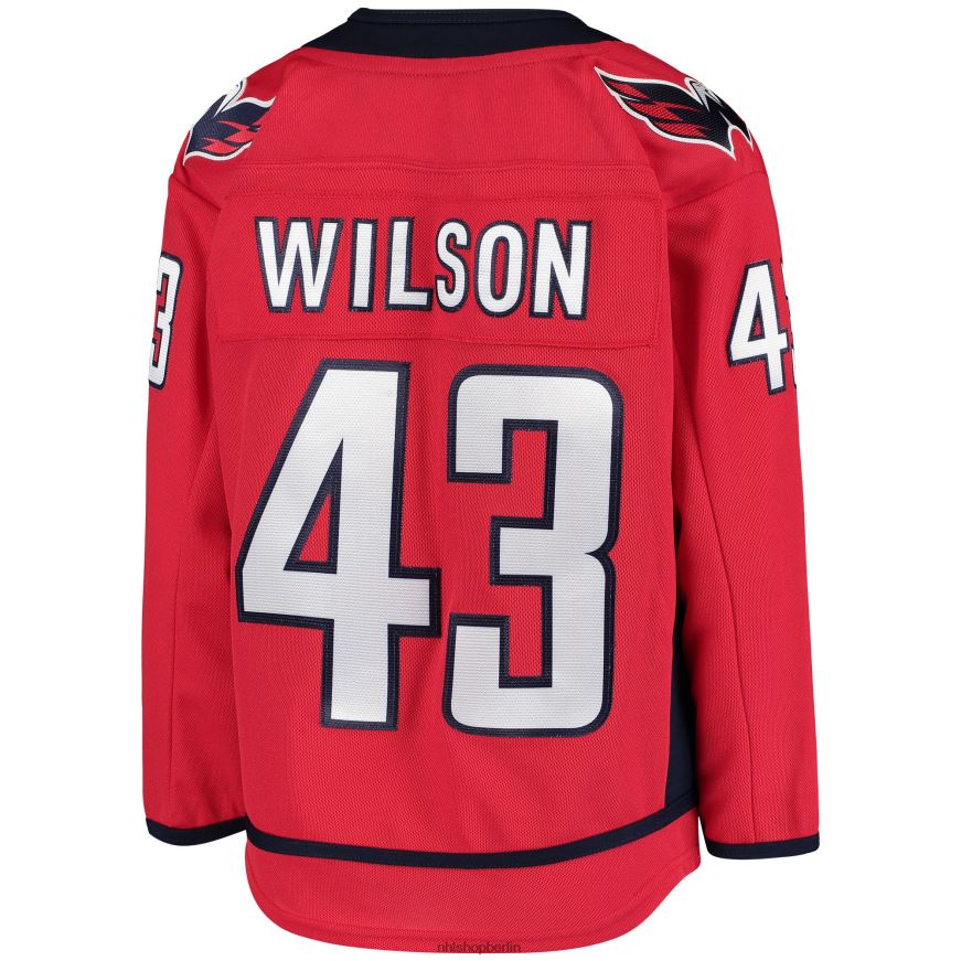 Jugend NHL Rotes Premier-Spieler-Heimtrikot der Washington Capitals von Tom Wilson Kleidung BF680T1754