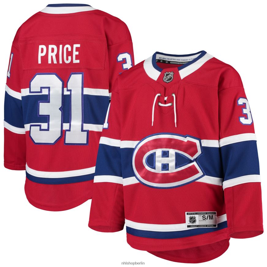 Jugend NHL Rotes Premier-Spieler-Trikot der Montreal Canadiens Carey Price Kleidung BF680T449