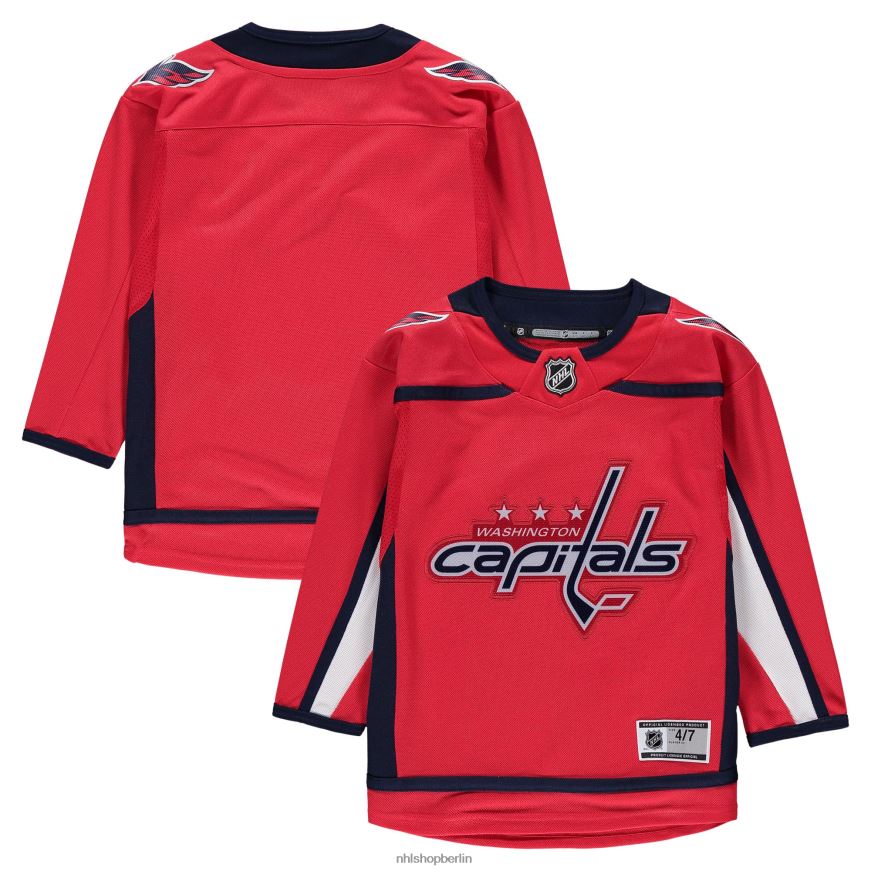 Jugend NHL Rotes Premier-Trikot der Washington Capitals-Heimmannschaft für Vorschulkinder Kleidung BF680T1797