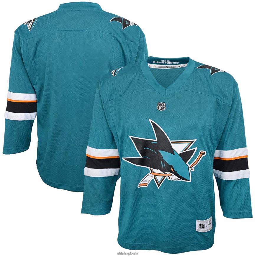 Jugend NHL San Jose Sharks Teal Home Replica Blanko-Trikot Kleidung BF680T2053