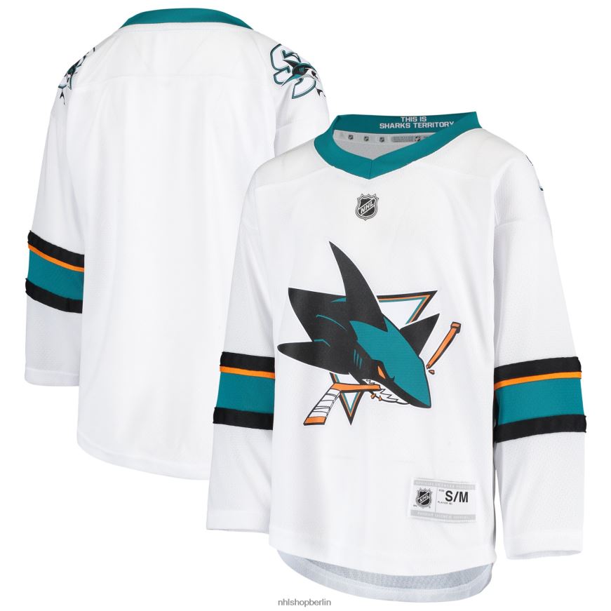 Jugend NHL San Jose Sharks weißes Replika-Auswärtstrikot Kleidung BF680T606