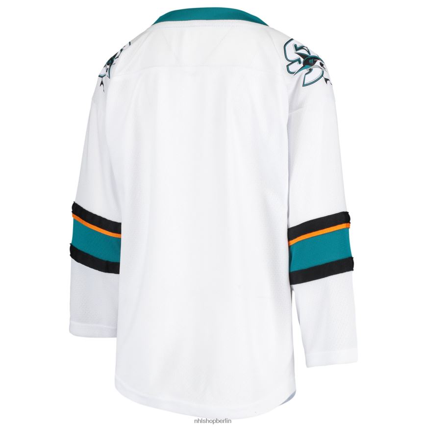 Jugend NHL San Jose Sharks weißes Replika-Auswärtstrikot Kleidung BF680T606