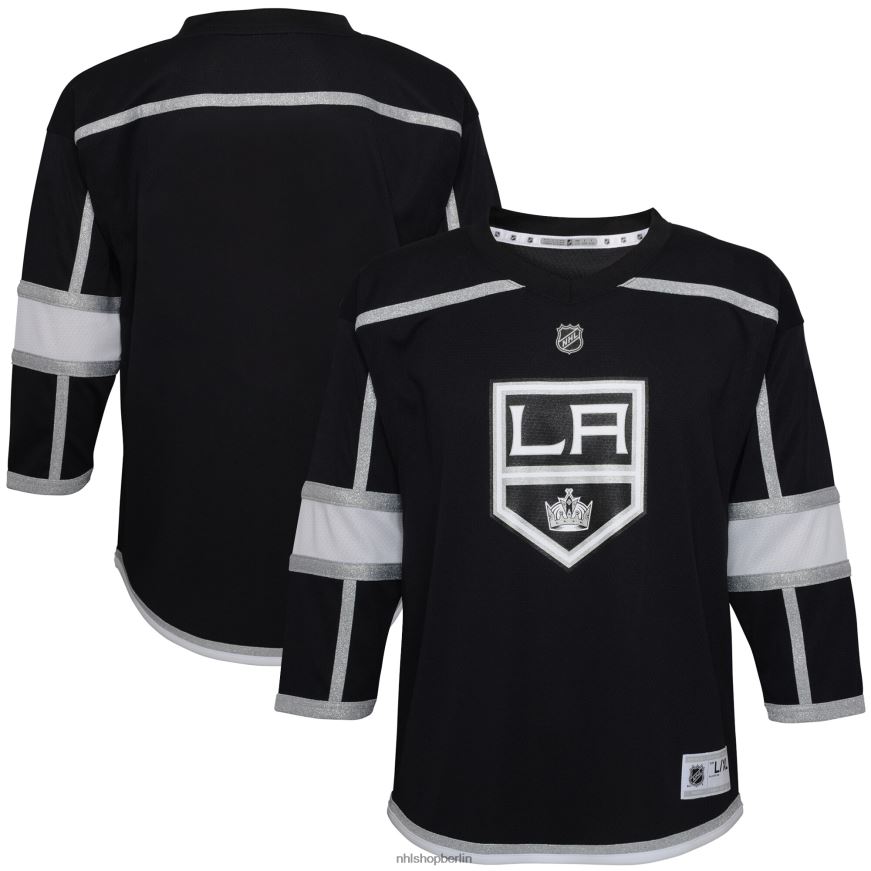 Jugend NHL Schwarzes Heimtrikot der Los Angeles Kings im Vorschulalter unbedruckt Kleidung BF680T806