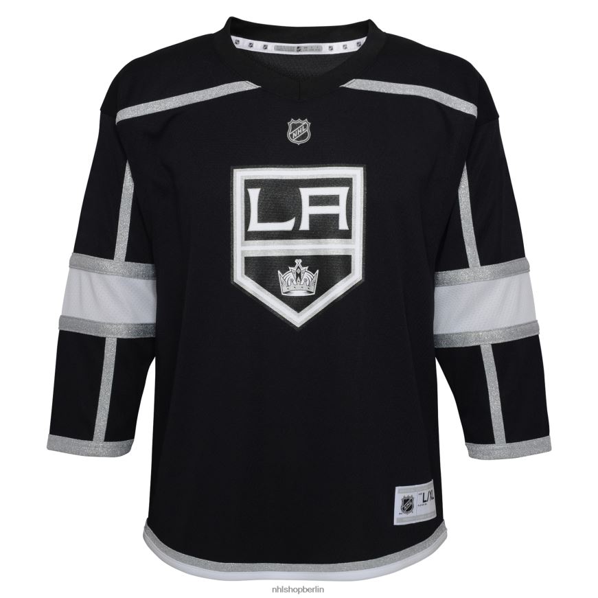 Jugend NHL Schwarzes Heimtrikot der Los Angeles Kings im Vorschulalter unbedruckt Kleidung BF680T806