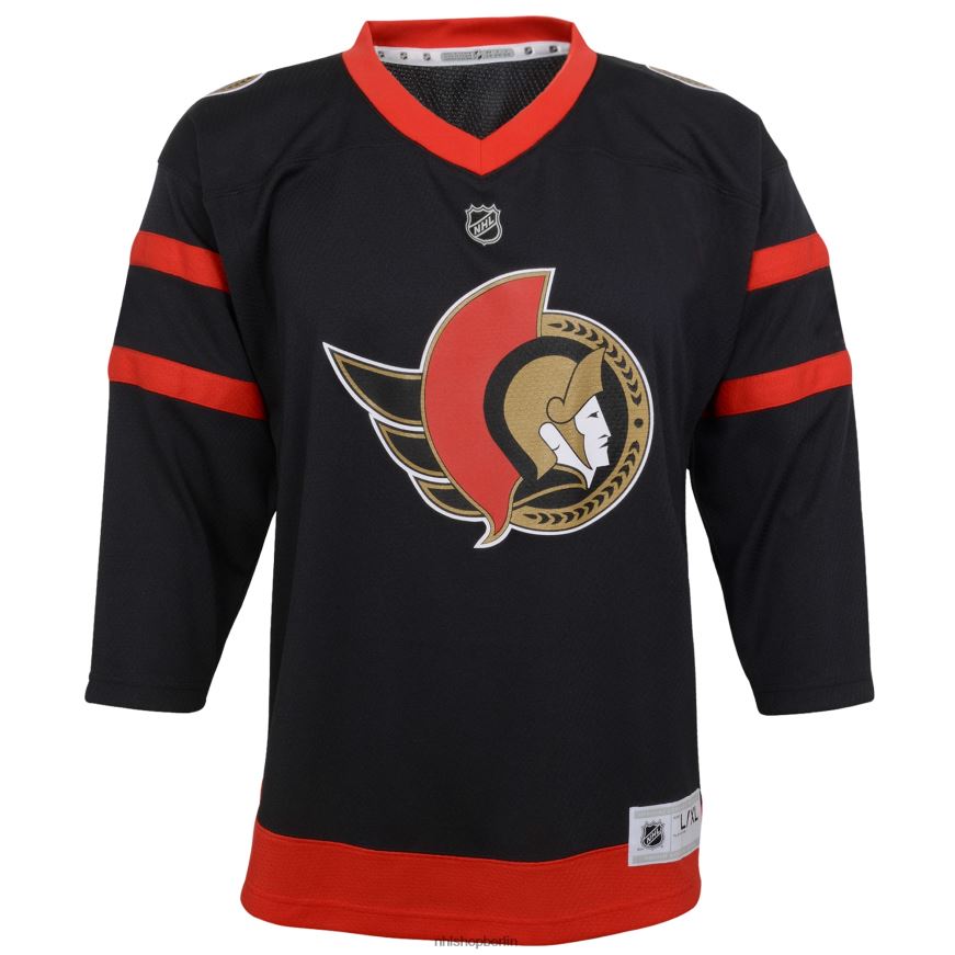 Jugend NHL Schwarzes Replika-Heimtrikot der Ottawa Senators Kleidung BF680T1810